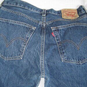 Vintage Levi's 501 Mens Red Tab Dark Jeans W31 x L34 Button Fly Y2K Straight Leg